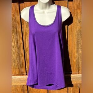 Fabletics Athletic Tank Top XXL Purple Mesh Lined Racerback.